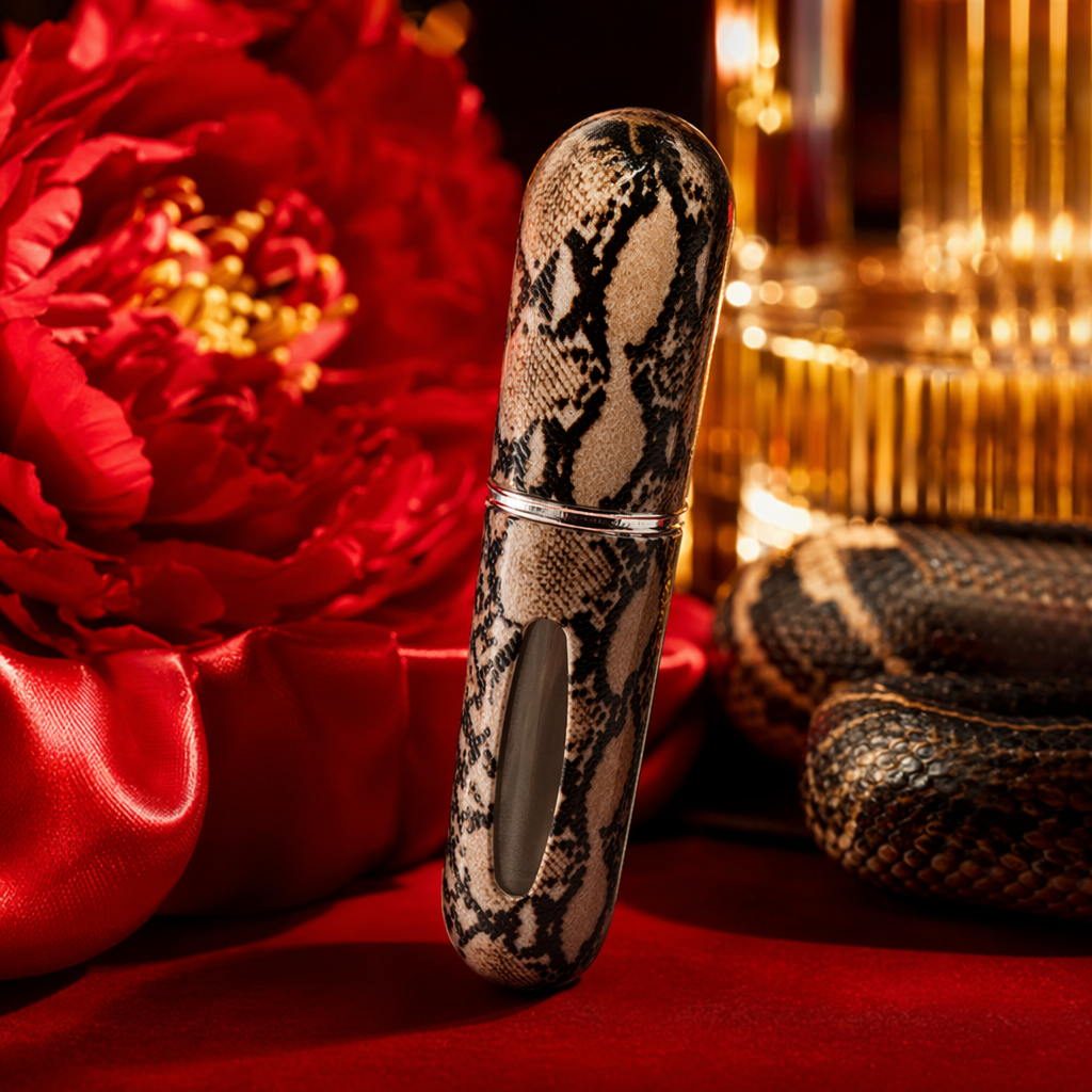 5ml snake pattern perfume bottle, travel set, convenient perfume bottle, plastic bottle Specification image