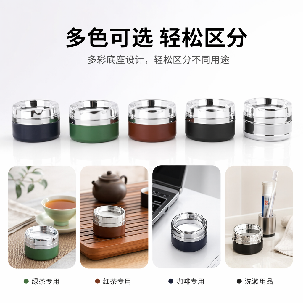 彩色烤漆烟灰缸办公室车载便携防烫耐刮釉面款图