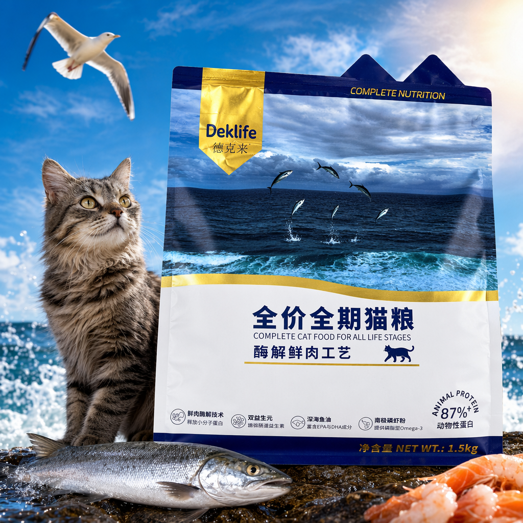 Lebaibei Cat Food 1.5KG universal cat food, high protein from fresh meat throughout the entire life cycle Specification image