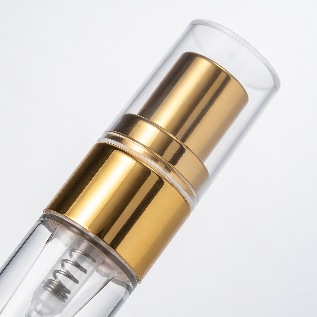 5ml golden transparent semi-covered aluminum nozzle transparent small bottle portable perfume portioning bottle Application Scenario