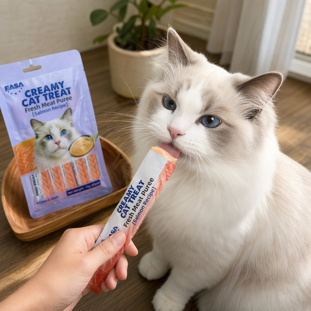Bagged cat snacks and cat strips details Picture