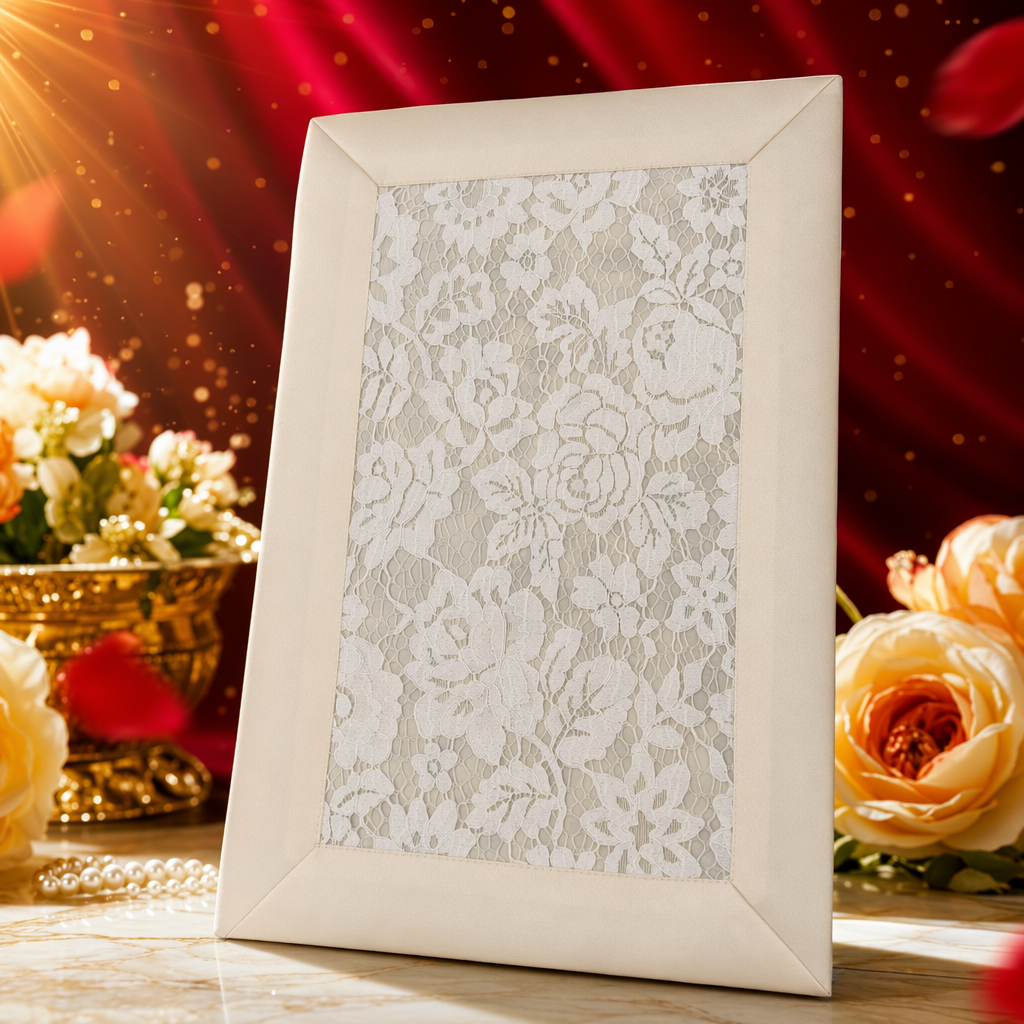 Beige framed lace decorative home decor in a simple style Specification image