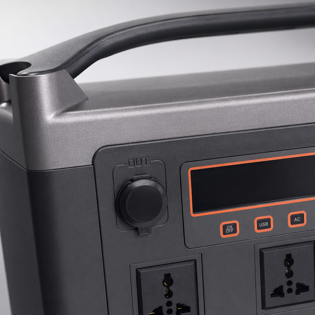 Grey portable power station, large-capacity outdoor emergency power bank Application Scenario