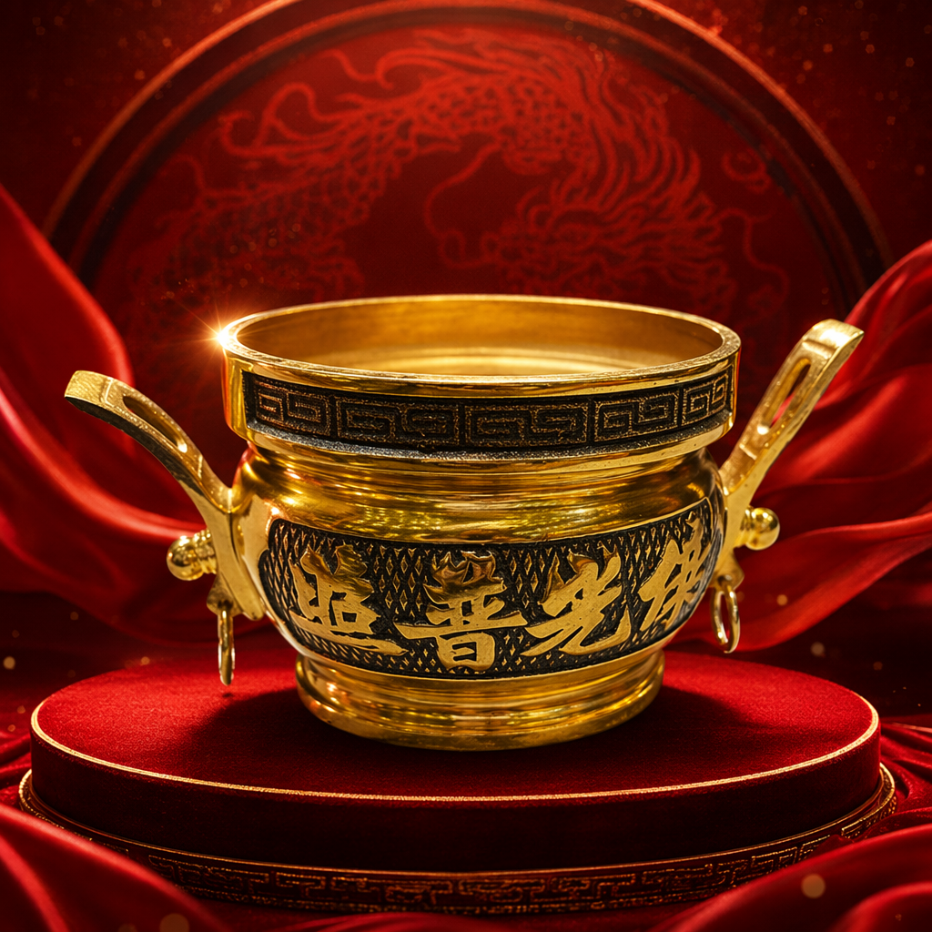 金色香炉细节图