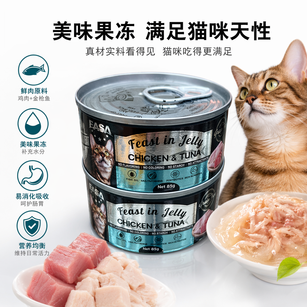 黑色罐装猫零食