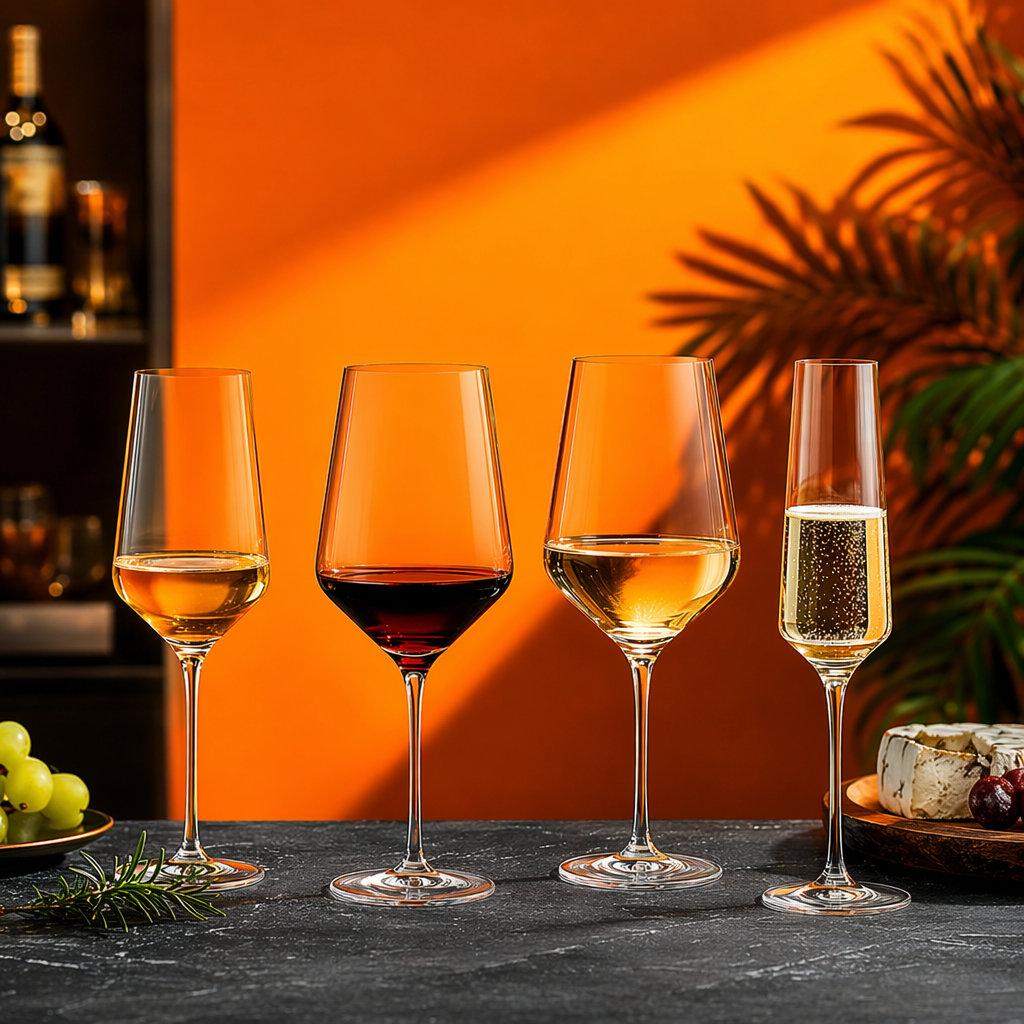 Transparent goblets, red wine glasses, champagne glasses, water glasses, glass glasses, household banquet wine sets Specification image
