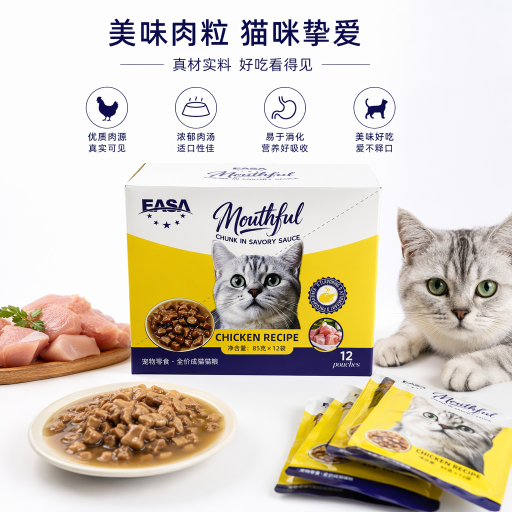 EASA猫粮包肉块
