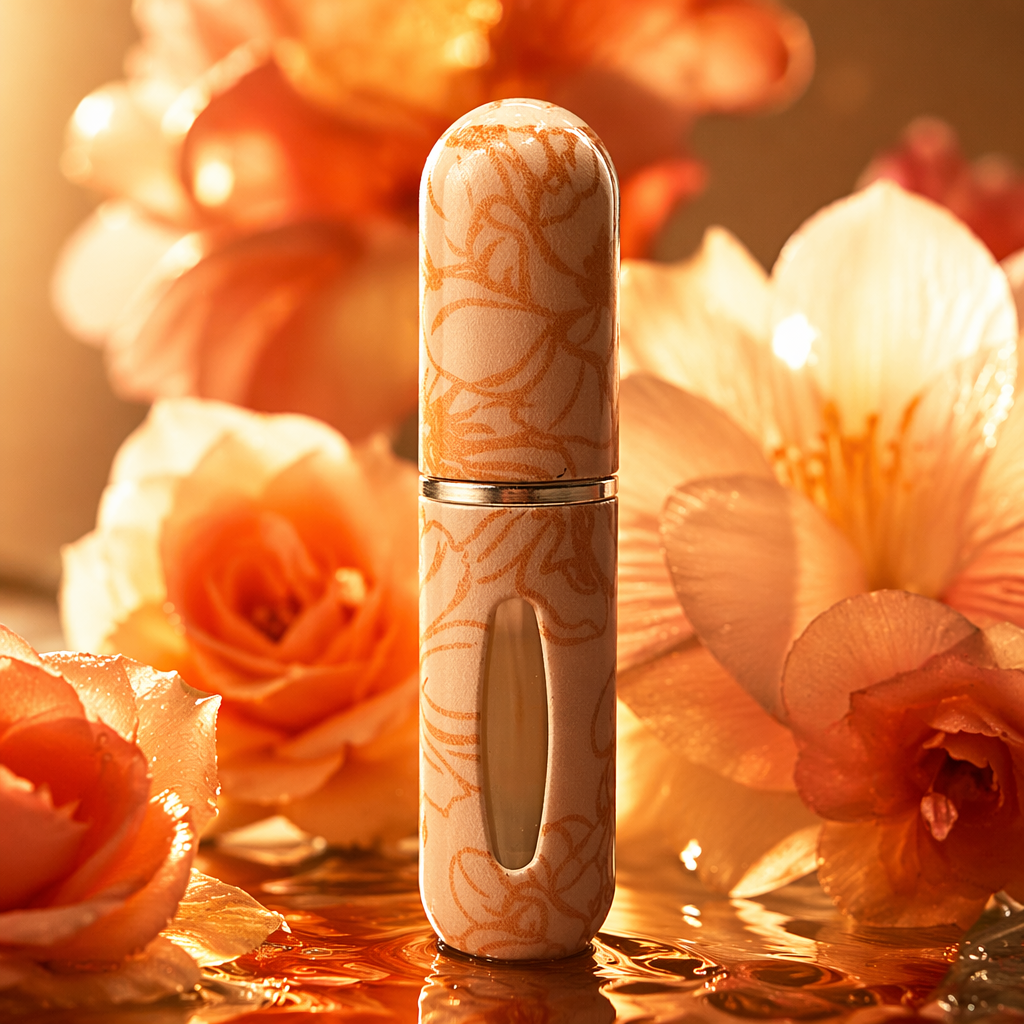 5ml pink patterned perfume in separate bottles, elegant light fragrance, portable travel set Specification image