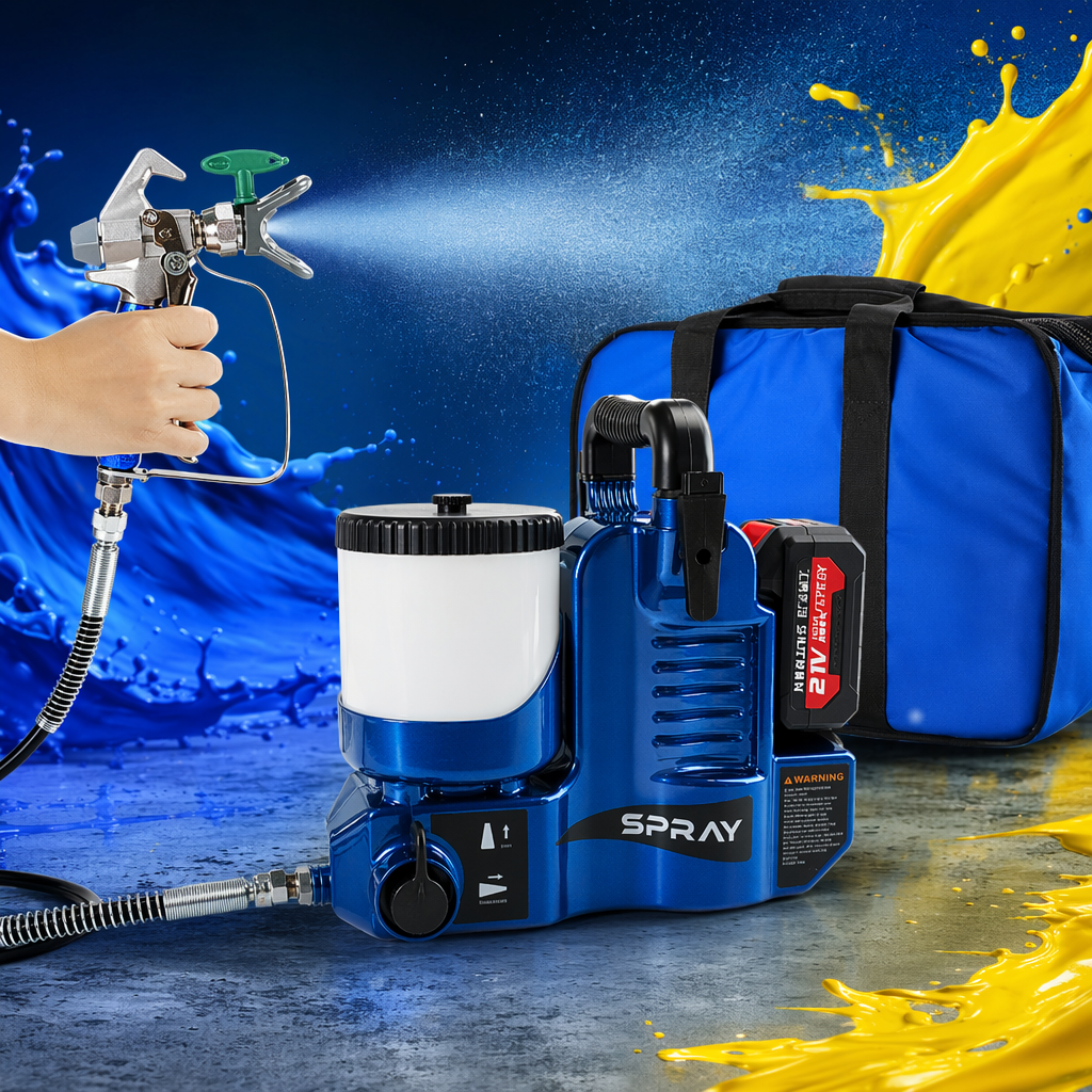 Blue portable lithium battery sprayer, household small paint sprayer, rechargeable type Specification image