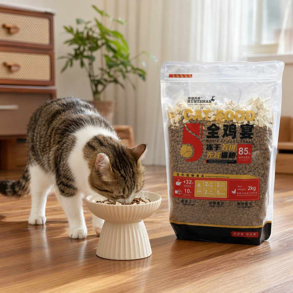 透明袋装猫粮 高蛋白无谷天然全价成猫幼猫通用主食 details Picture