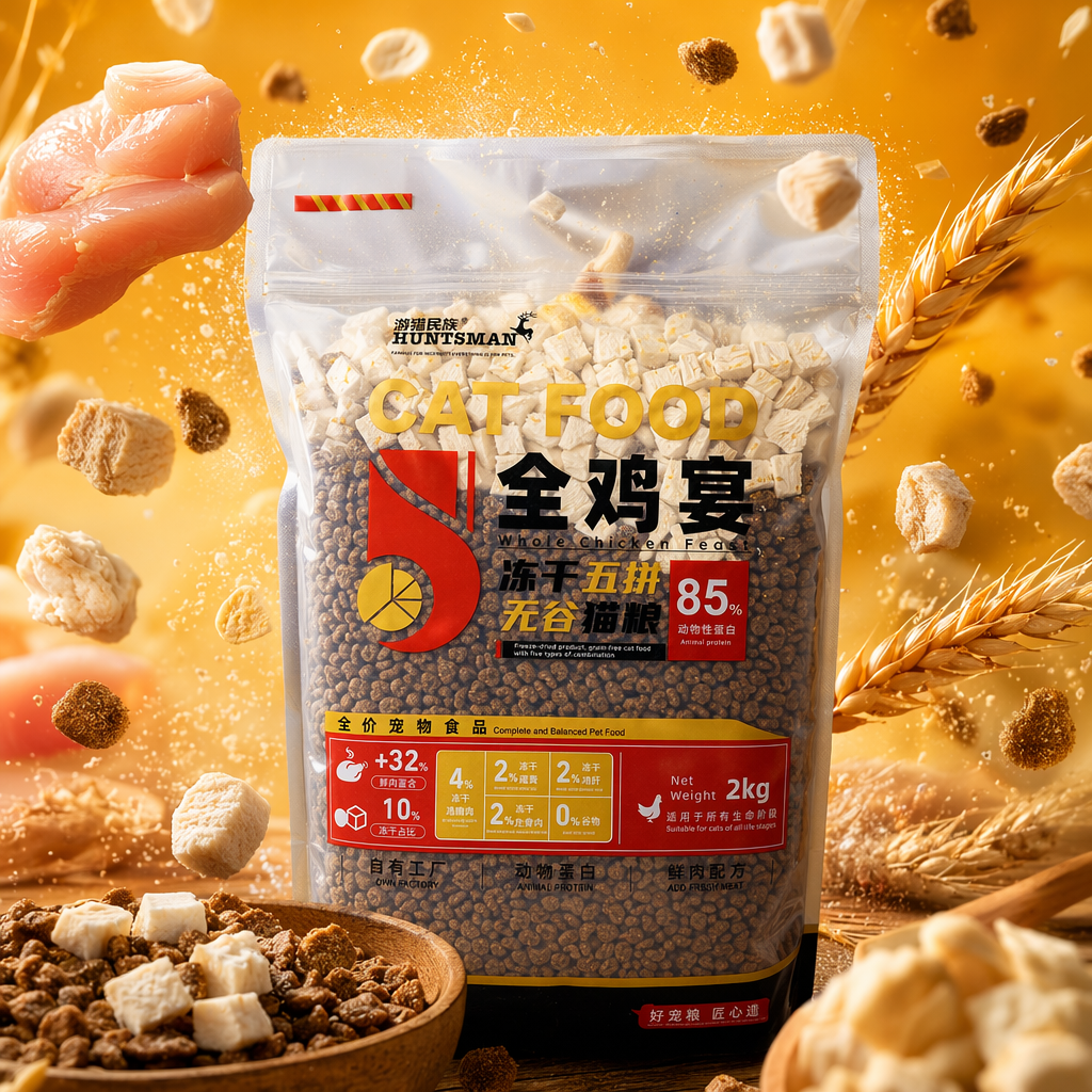 透明袋装猫粮 高蛋白无谷天然全价成猫幼猫通用主食 Specification image