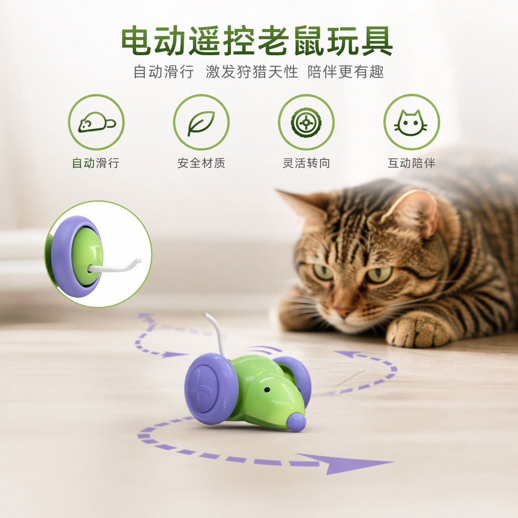 绿色老鼠玩具可爱卡通儿童益智早教玩具