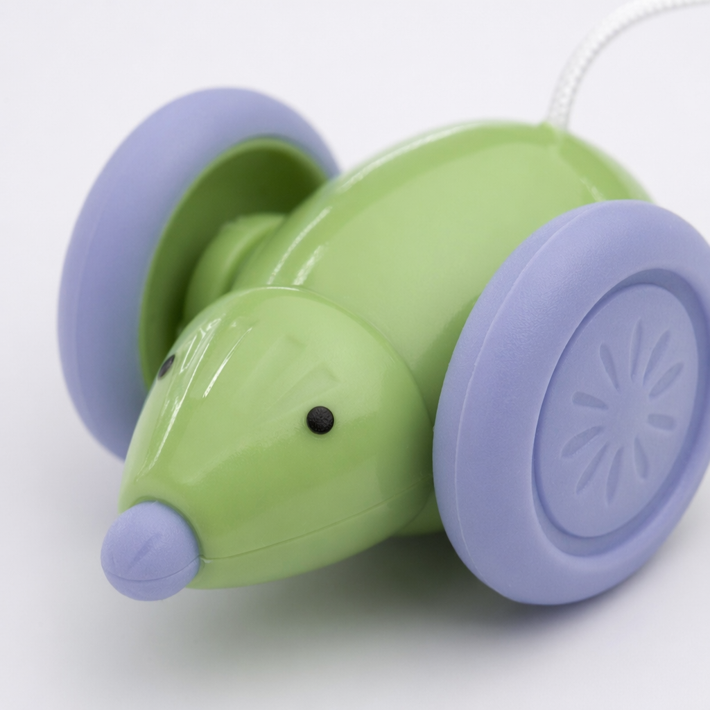 The green mouse toy is a cute cartoon children's educational and educational toy Application Scenario
