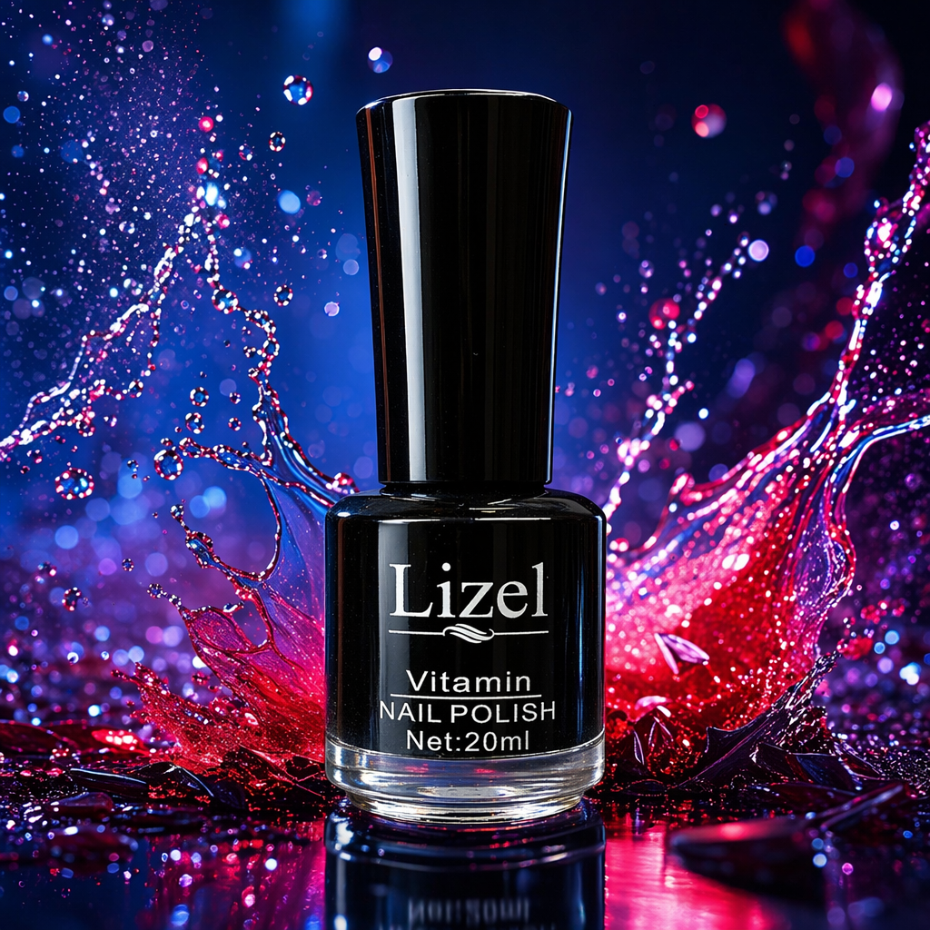 20ml nail polish bottle with black cap, nail polish color can be matched freely Specification image