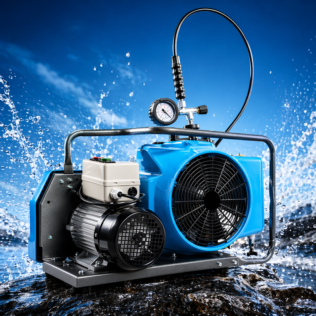 Blue air compressor household silent small oil-free 220V 3L air storage tank Specification image