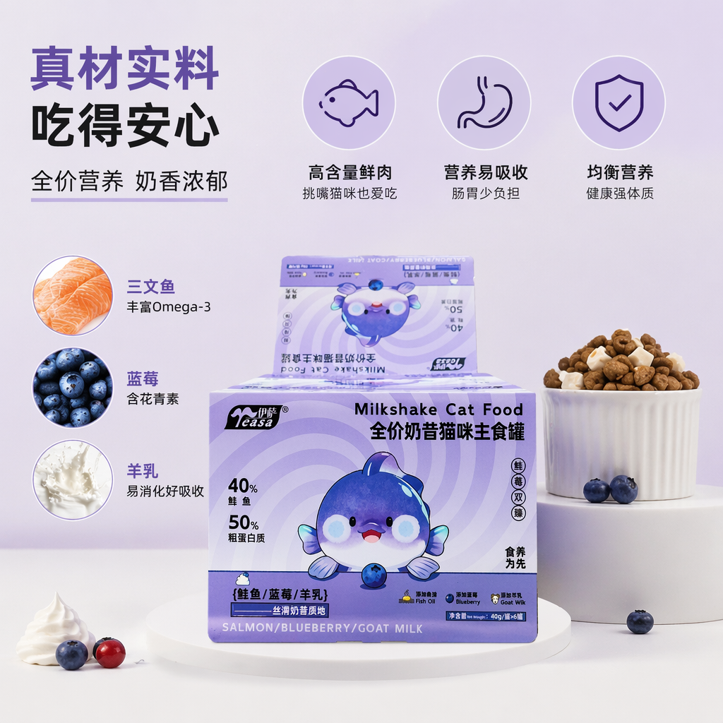 盒装猫罐头主食