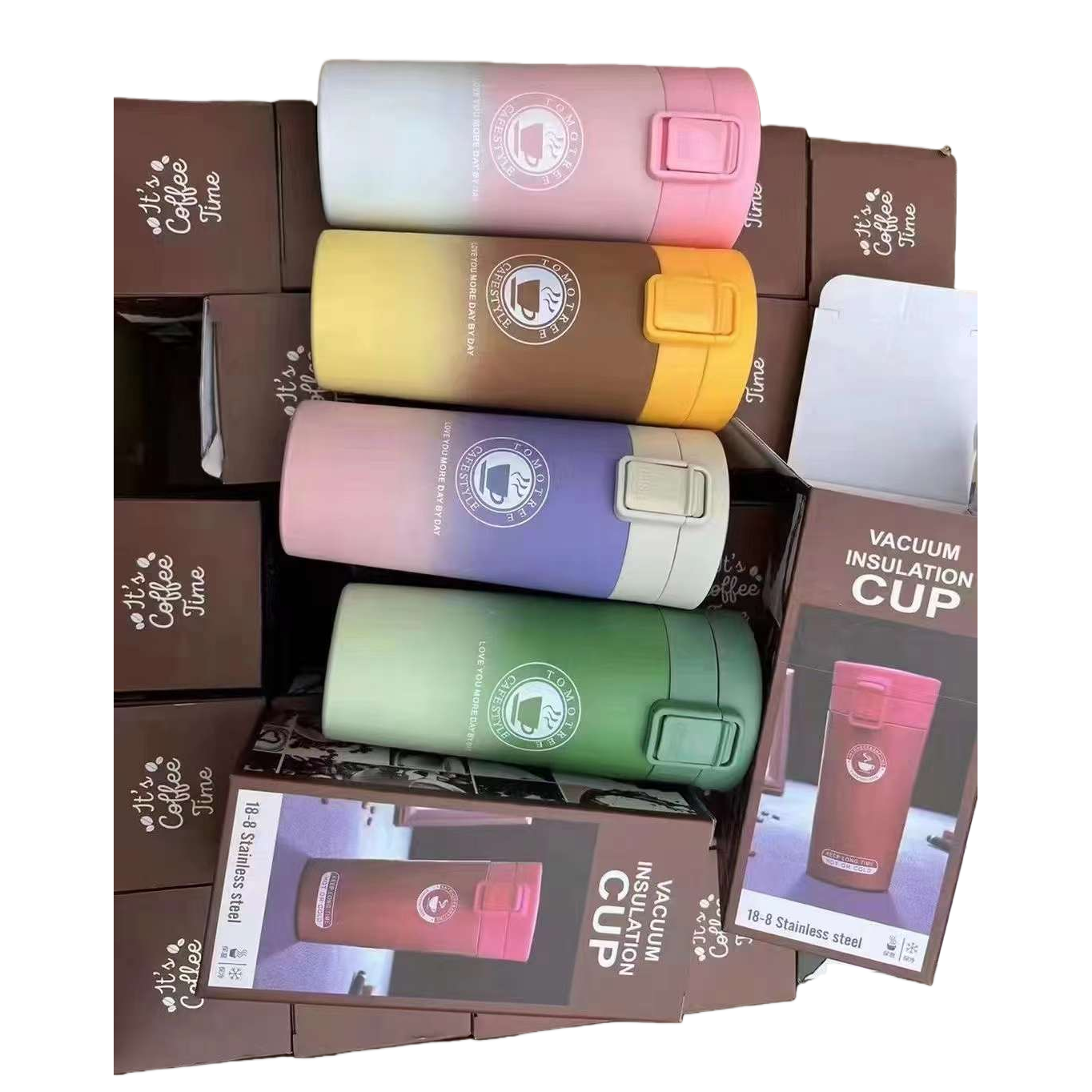 كأس ماء محمولة محمولة محمولة في فراغ من الفولاذ غير القابل للصدأ Item Picture