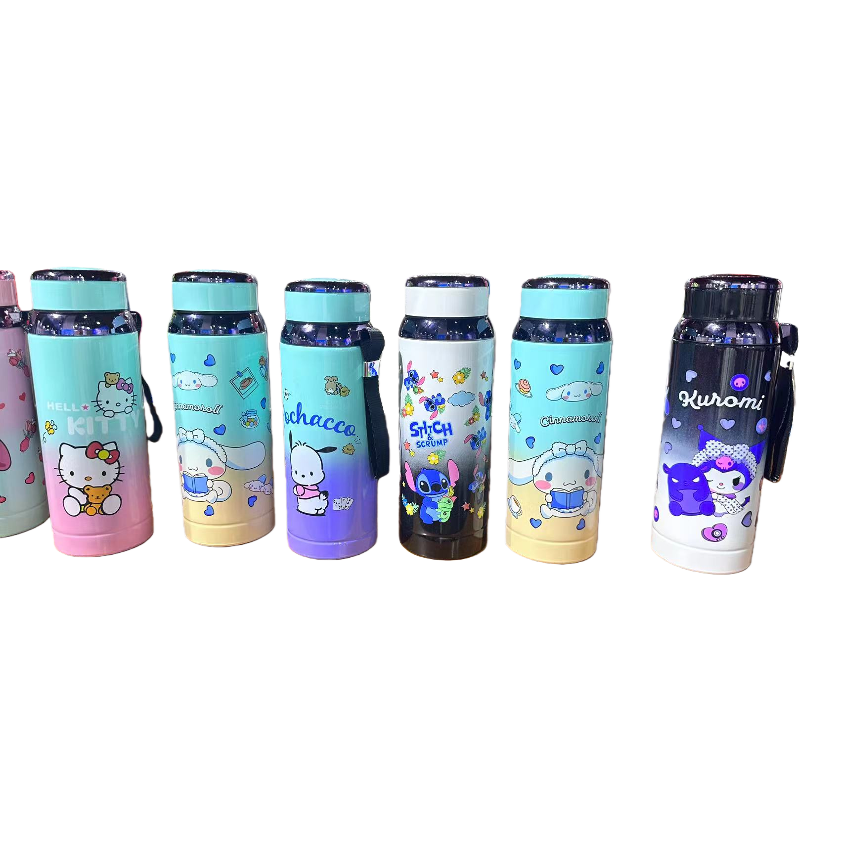 Cartoon pattern children's insulated cup, 304 stainless steel vacuum double-layer anti-scalding water bottle Item Picture