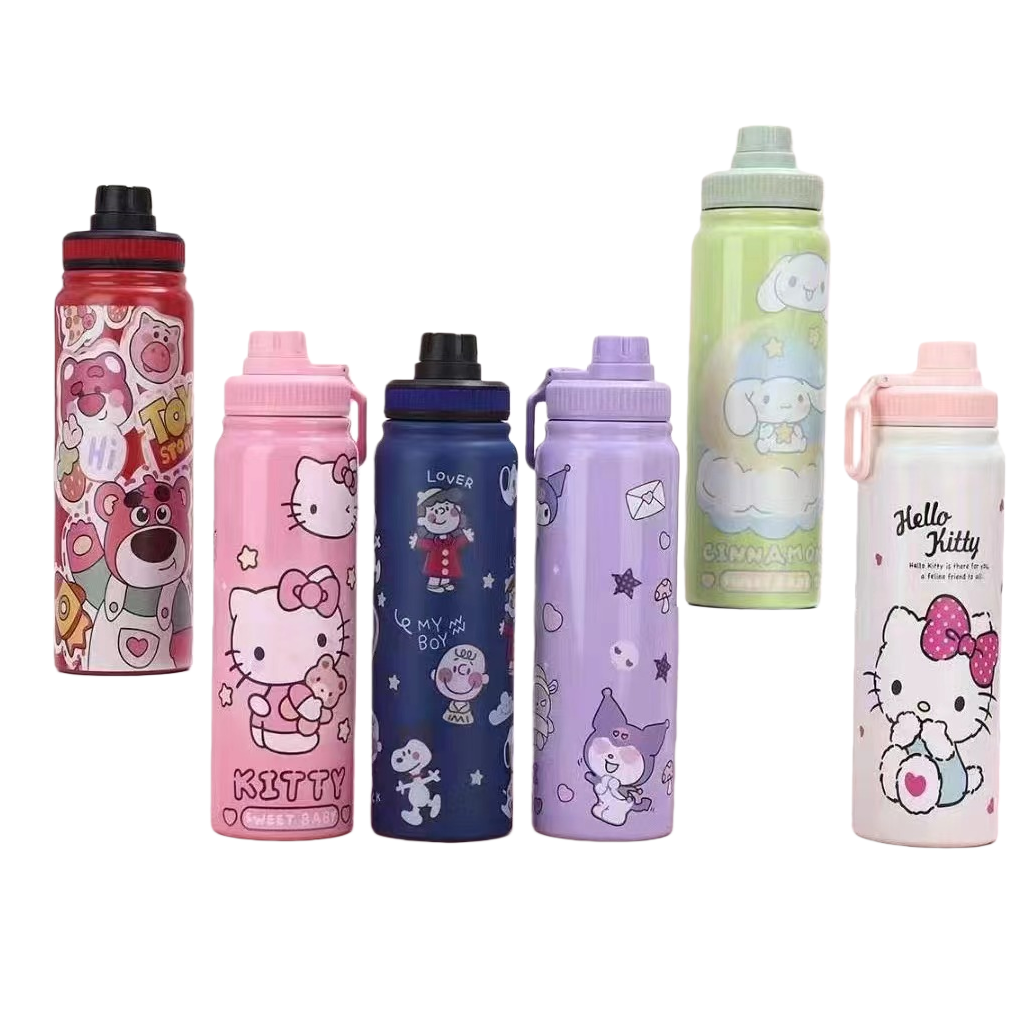 Colorful cartoon water cup, children's cute pattern insulated cup 350ml Item Picture