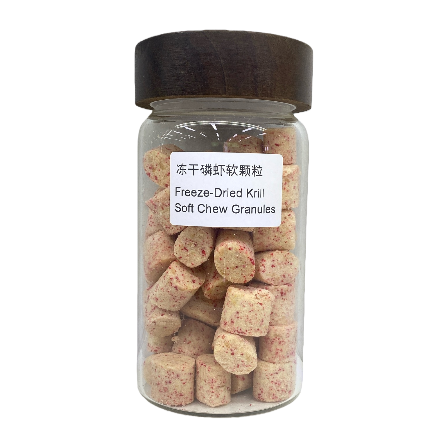 Transparent glass canned freeze-dried krill soft granule pet nutrition snacks are high in protein and easy to digest Item Picture