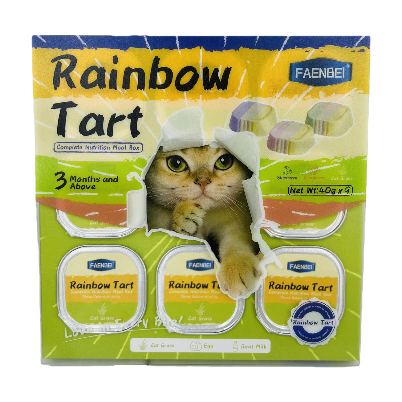 Colorful packaging for cats to eat meat, eggs, milk dada Item Picture