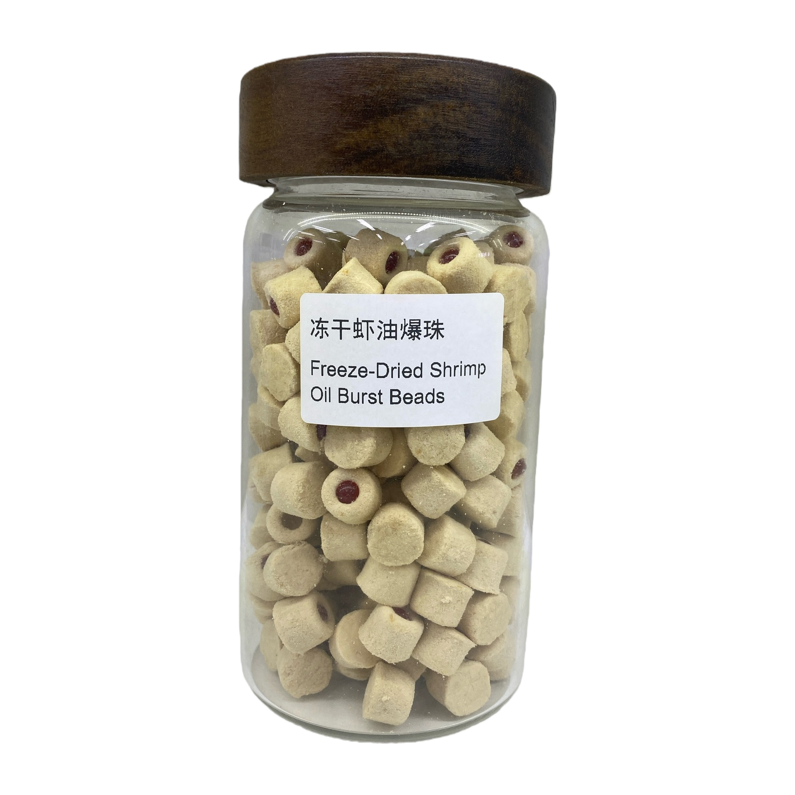 Transparent glass canned freeze-dried shrimp oil with popping beads, food-grade sealed preservation, portable Item Picture
