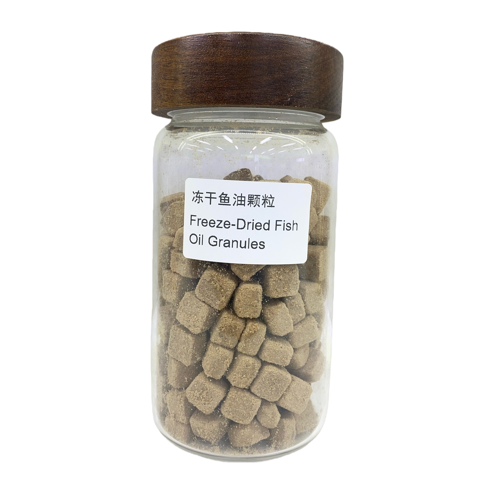 透明玻璃罐装冻干鱼油颗粒 保健食品高纯度易吸收 Item Picture