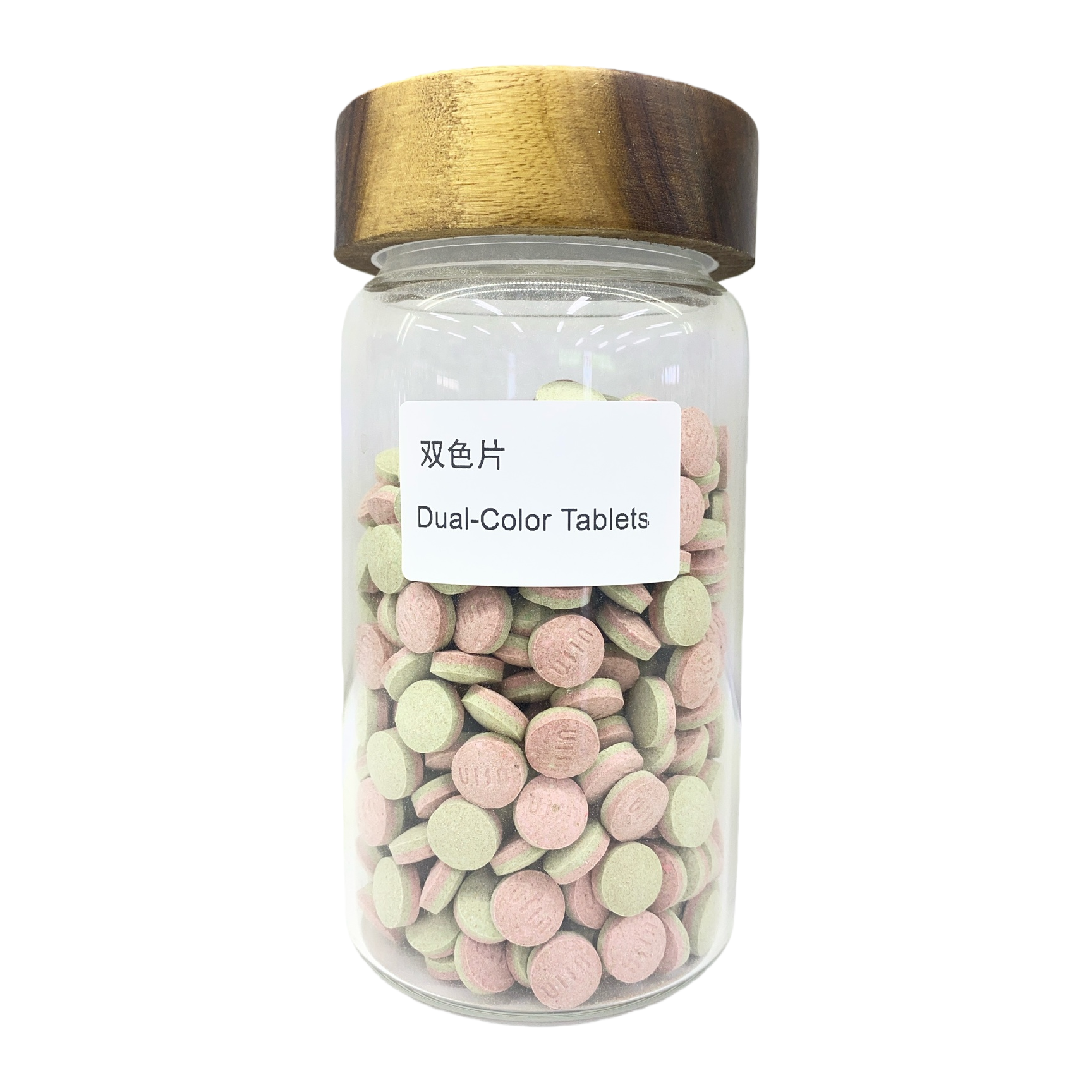 Transparent glass canned two-color sheet portable sealed snack storage tank