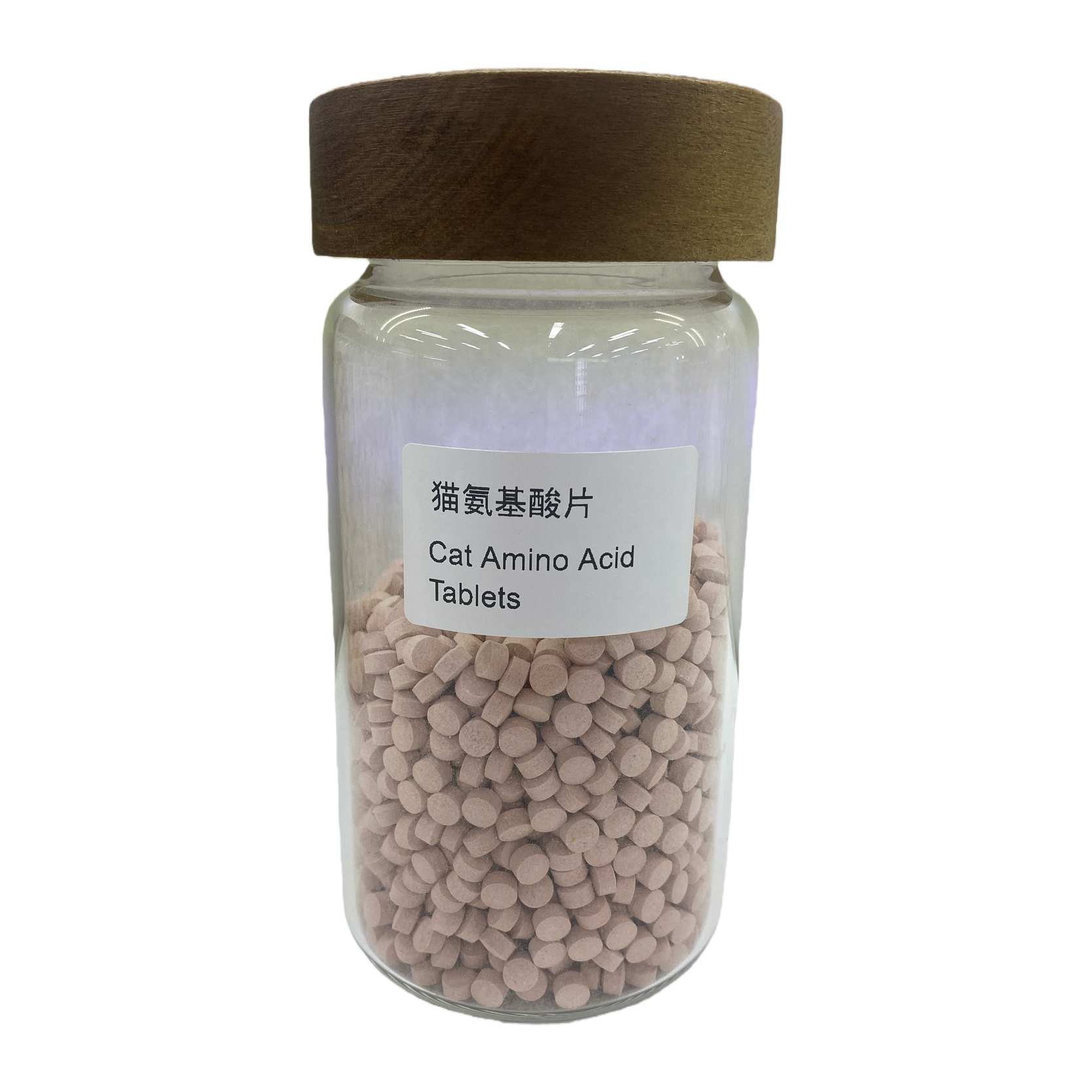 Transparent glass canned amino acid tablets for cats to supplement nutrition, beautify hair and brighten skin Item Picture