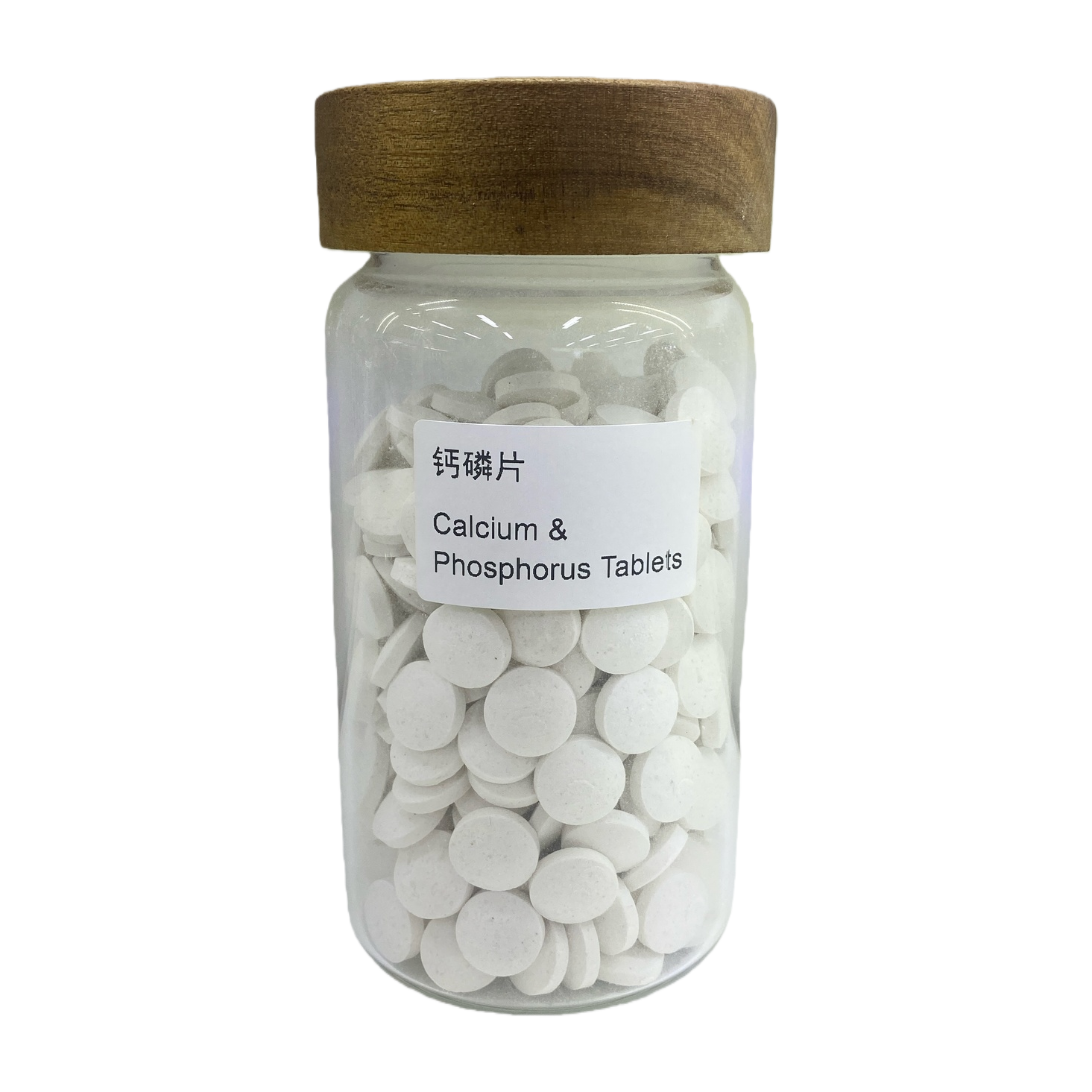 Transparent glass canned calcium and phosphorus tablets are nutritional supplements for calcium and phosphorus supplementation Item Picture