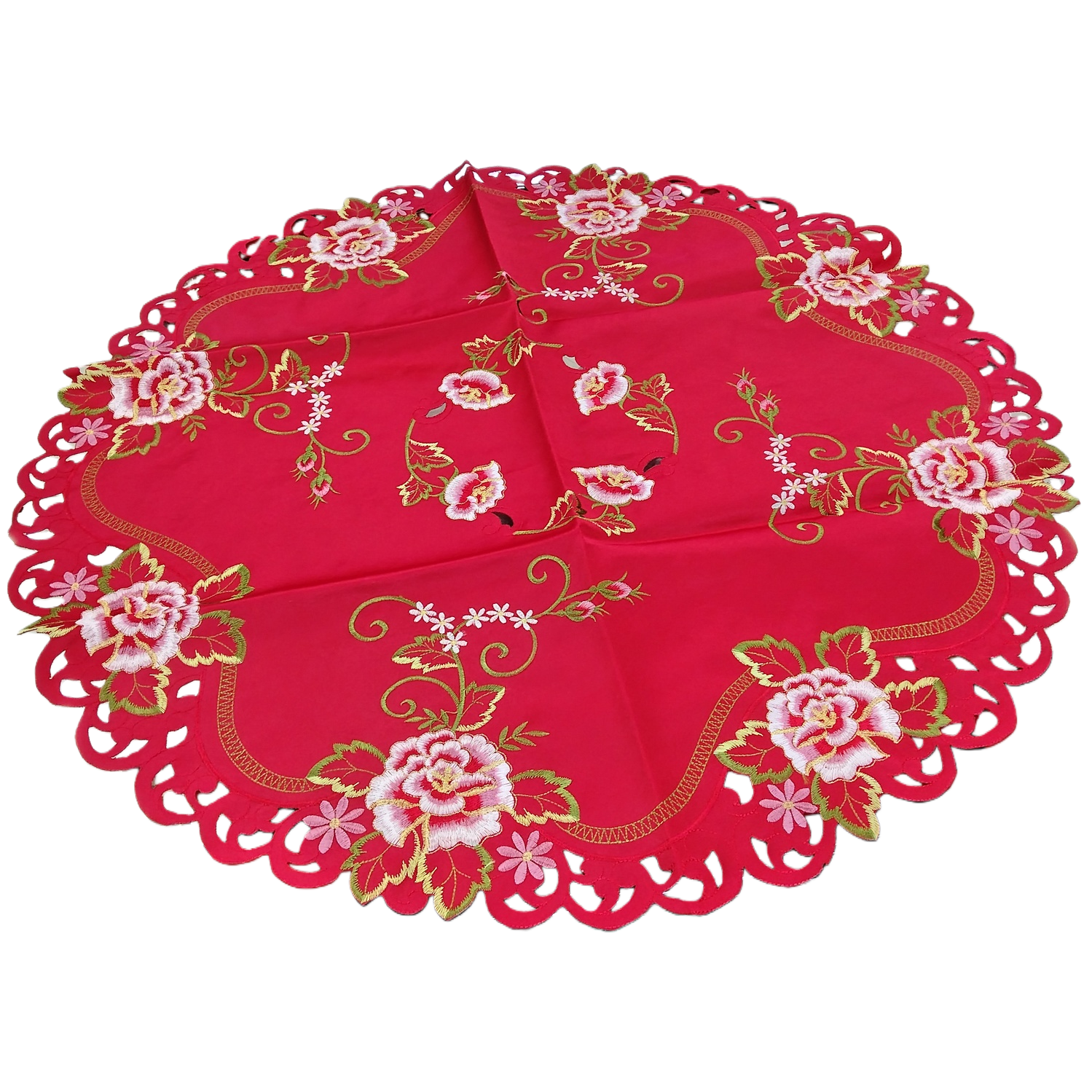 وسائد تطريز حمراء لطاولة المائدة النوردية Item Picture