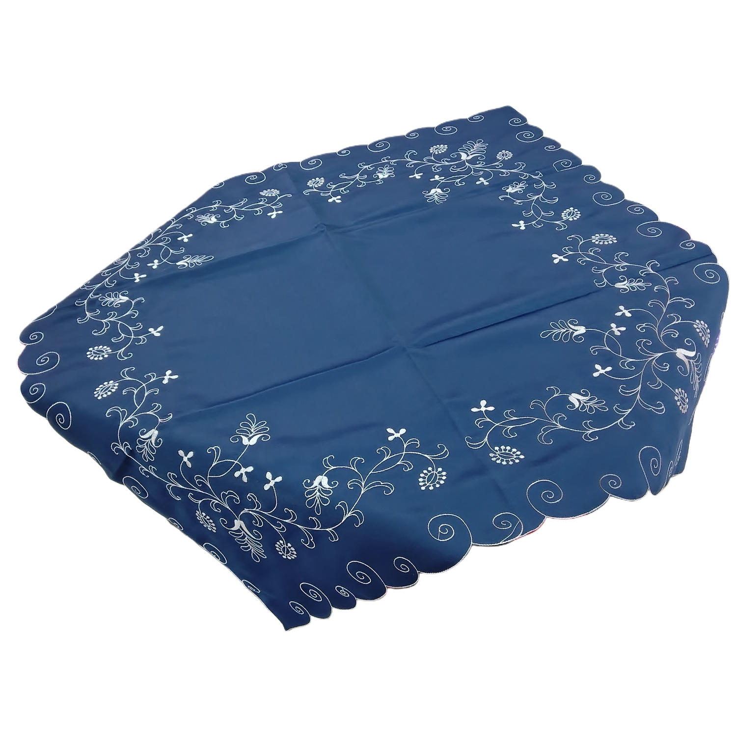 Blue embroidered tablecloth, thickened tablecloth, home decoration items Item Picture