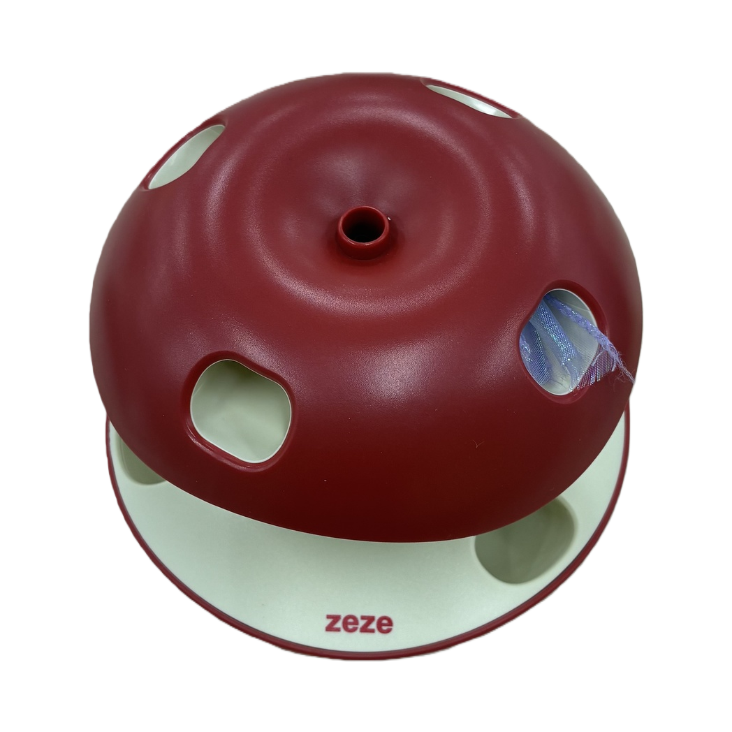 Red mushroom-shaped pet toy, chewable and teething interactive toy Item Picture