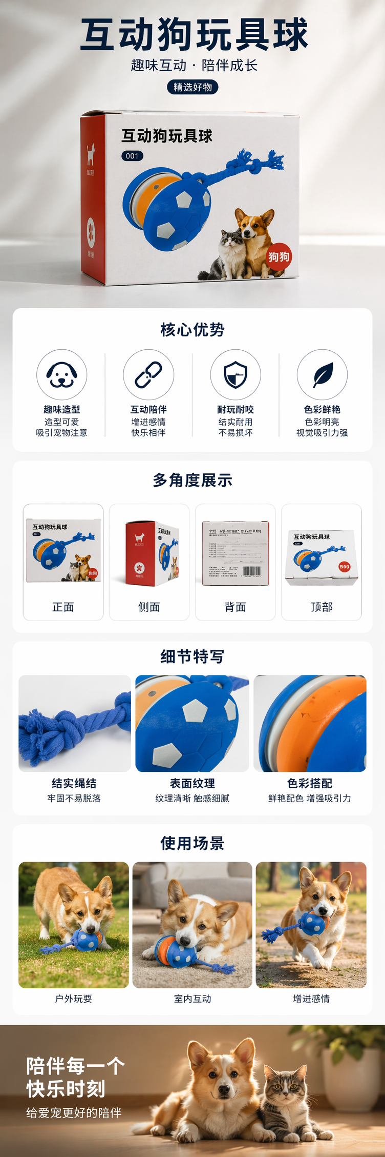 白色纸盒包装互动狗玩具 宠物益智解闷玩具 pic 1