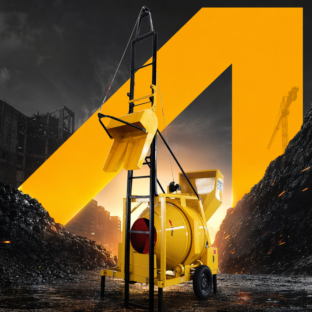 Yellow concrete mixer, 30L large-capacity household small electric mixer Specification image