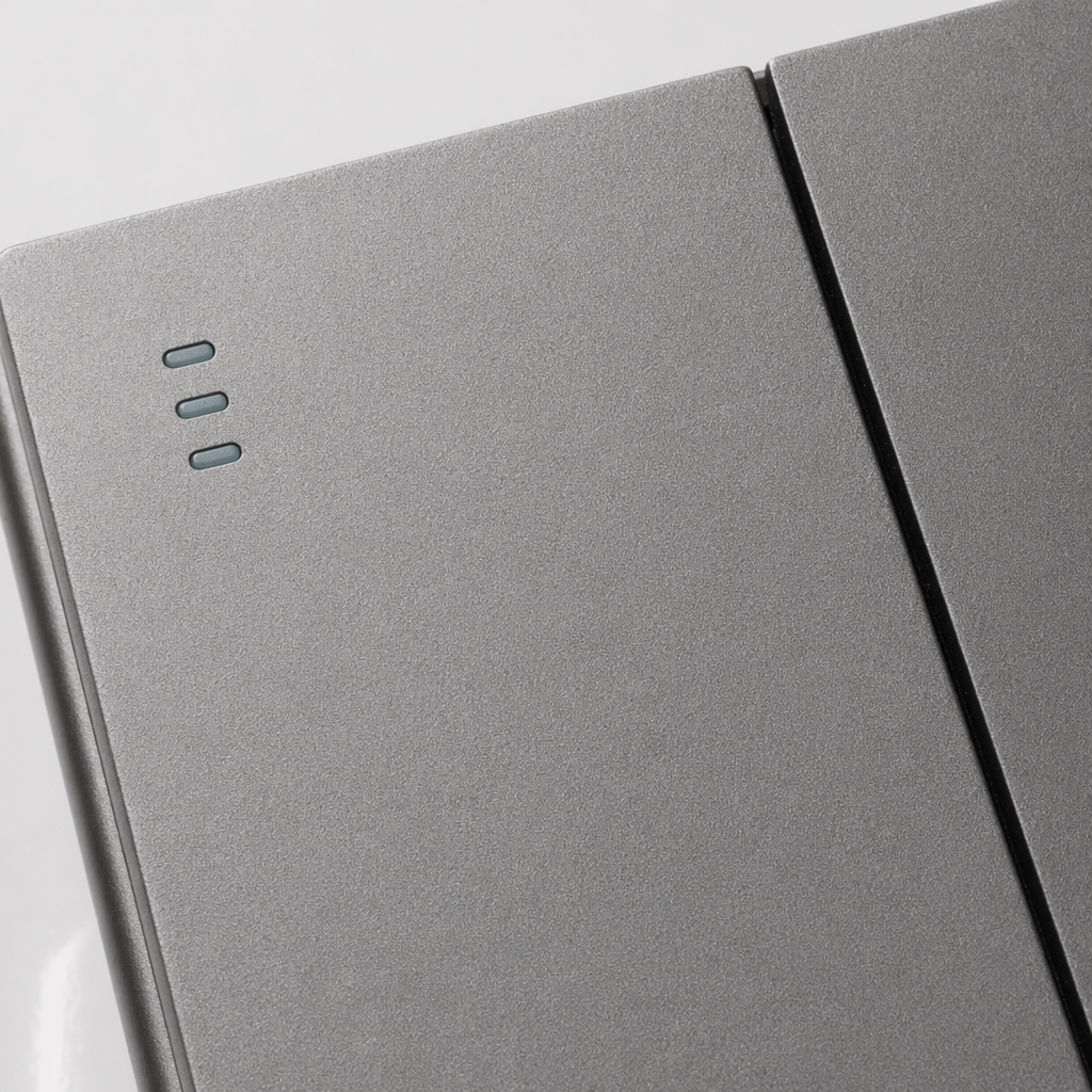 T2金/灰双联开关面板 家用墙壁开关 出口专供二开单控/二开双控 Specification image