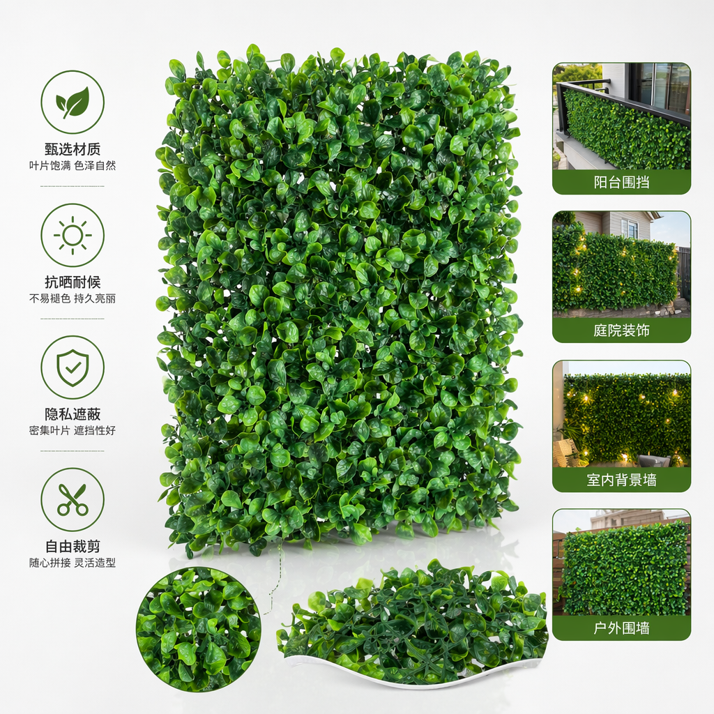 绿色人造植物墙室内装饰仿真绿植墙背景墙