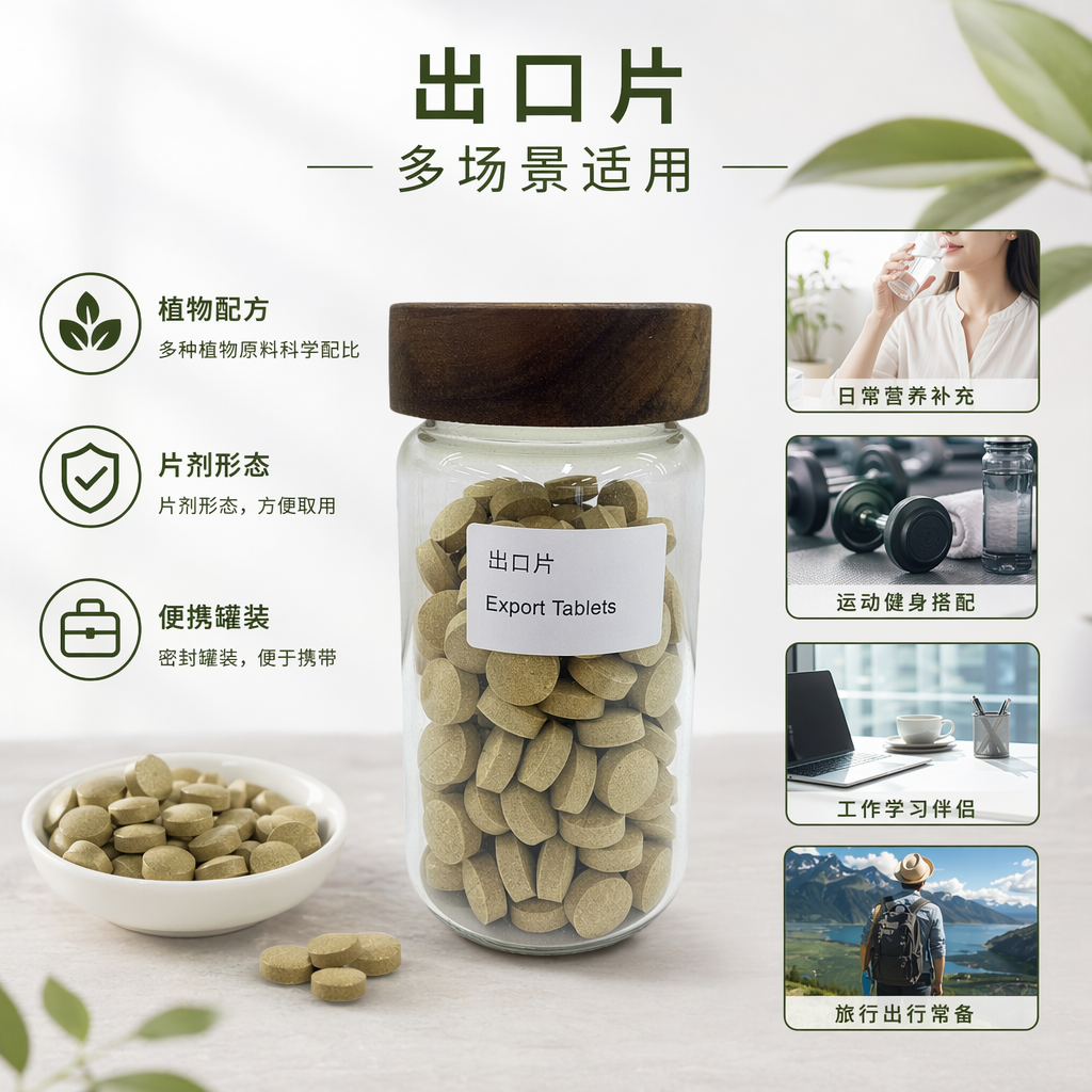 透明玻璃罐配木质盖子浅棕色药片收纳容器