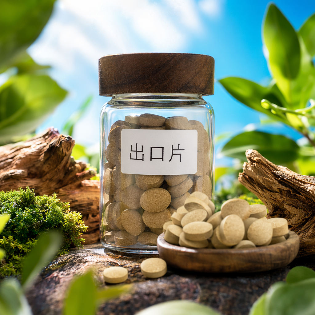 A transparent glass jar with a wooden lid and a light brown tablet storage container Specification image