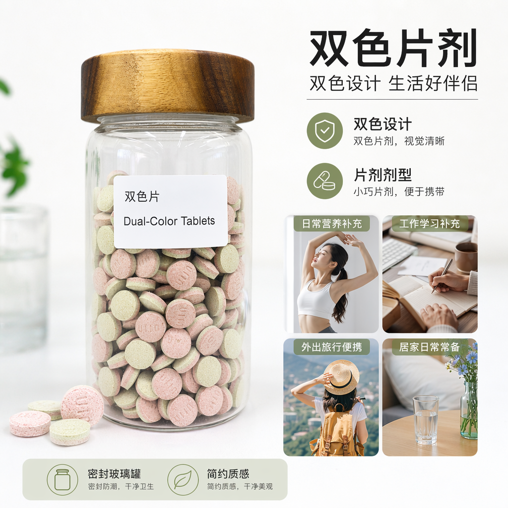 Transparent glass canned two-color sheet portable sealed snack storage tank