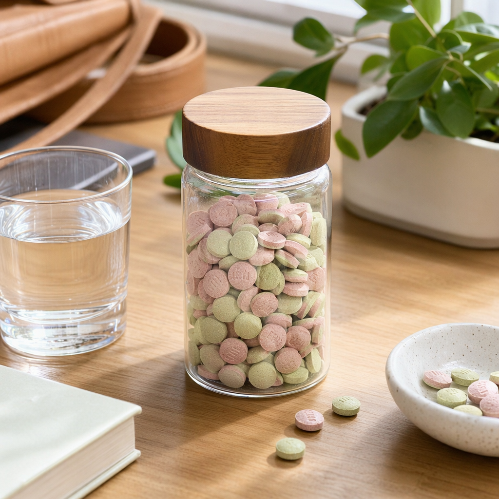 Transparent glass canned two-color sheet portable sealed snack storage tank