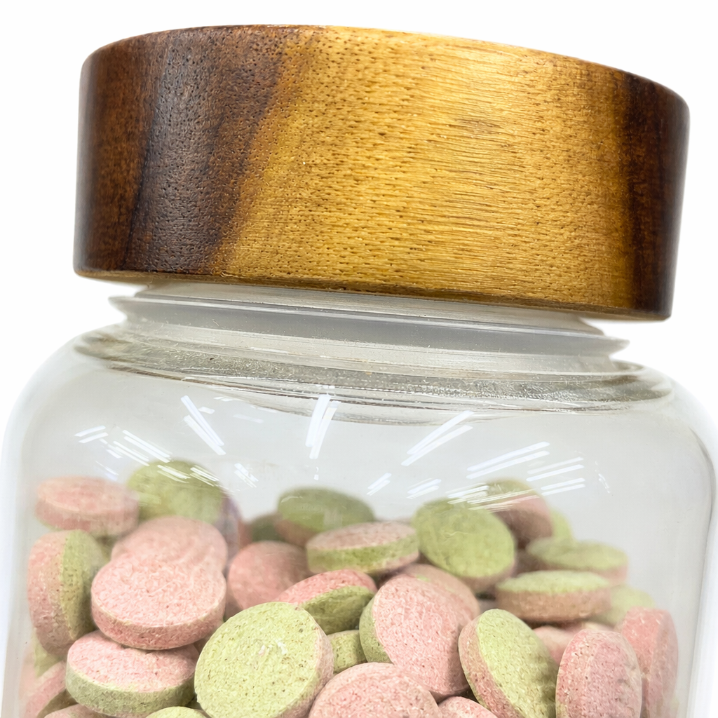 Transparent glass canned two-color sheet portable sealed snack storage tank