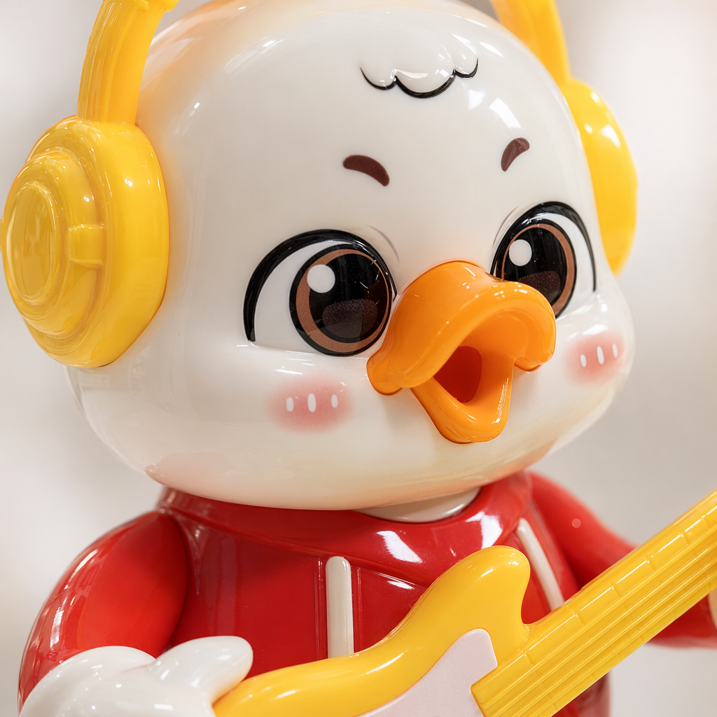Yellow guitar duck toy children's educational musical instrument doll Application Scenario