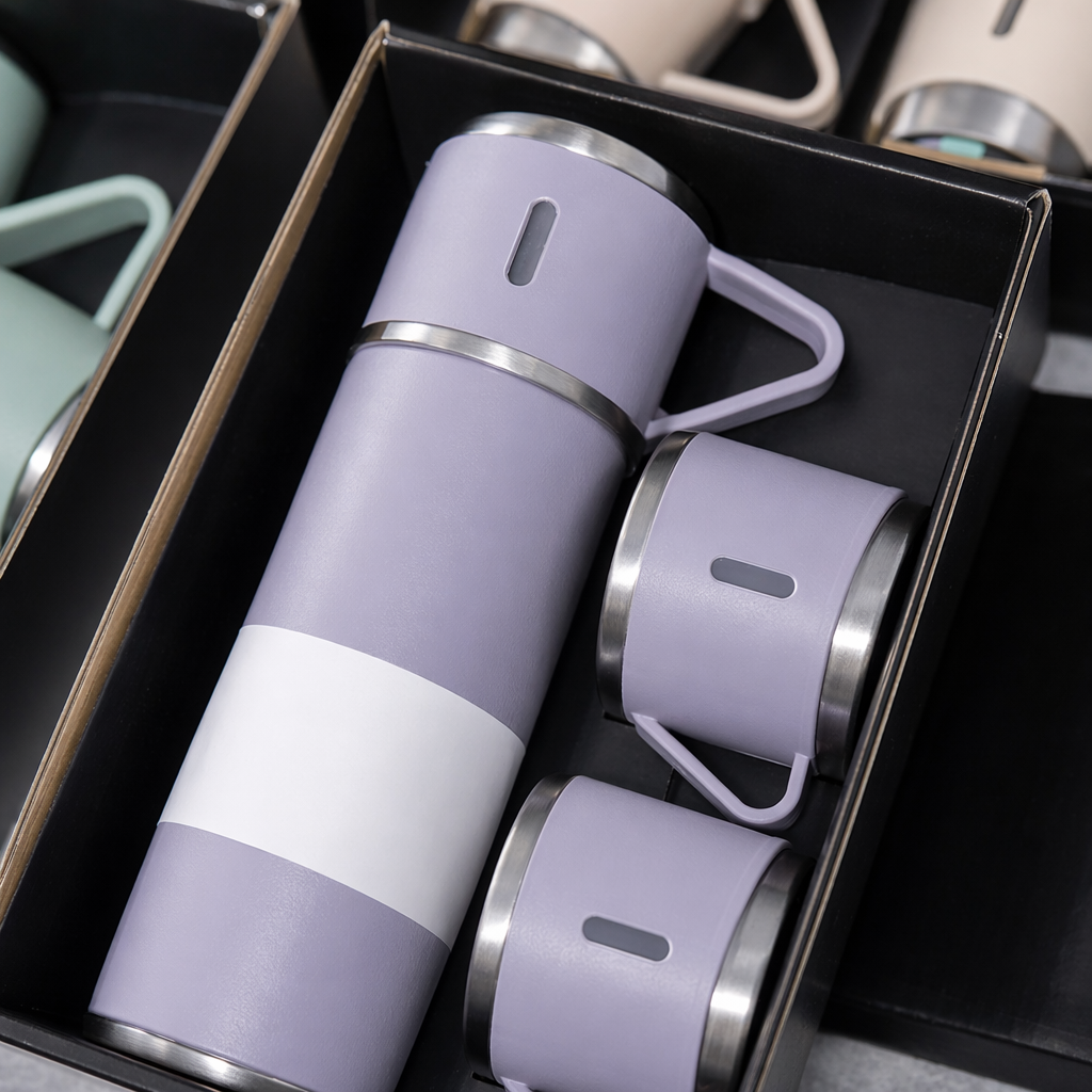 Colorful cartoon multi-color insulated cup set, 304 stainless steel vacuum insulated portable water cup Application Scenario