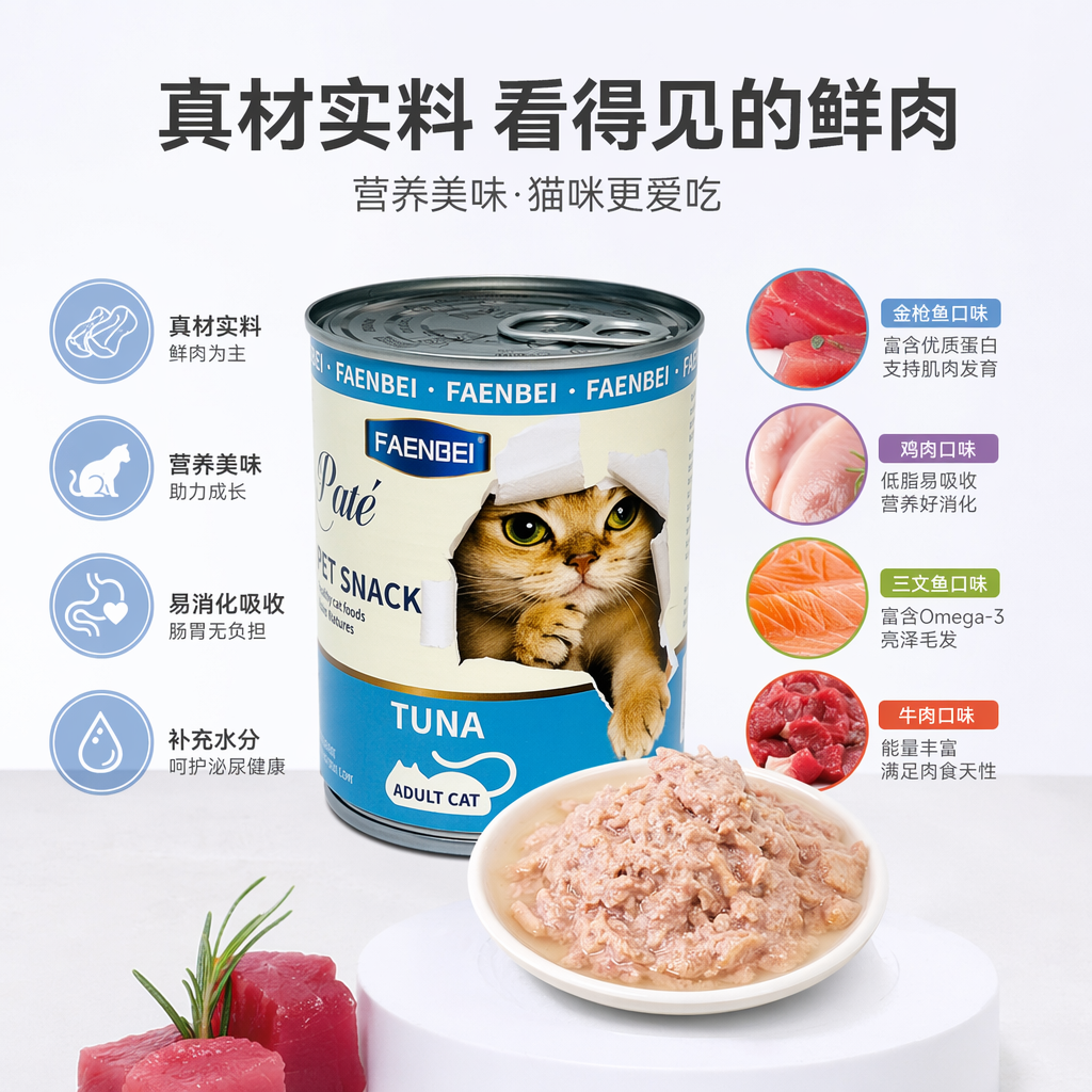 四罐装猫罐头主食级湿粮猫咪营养餐
