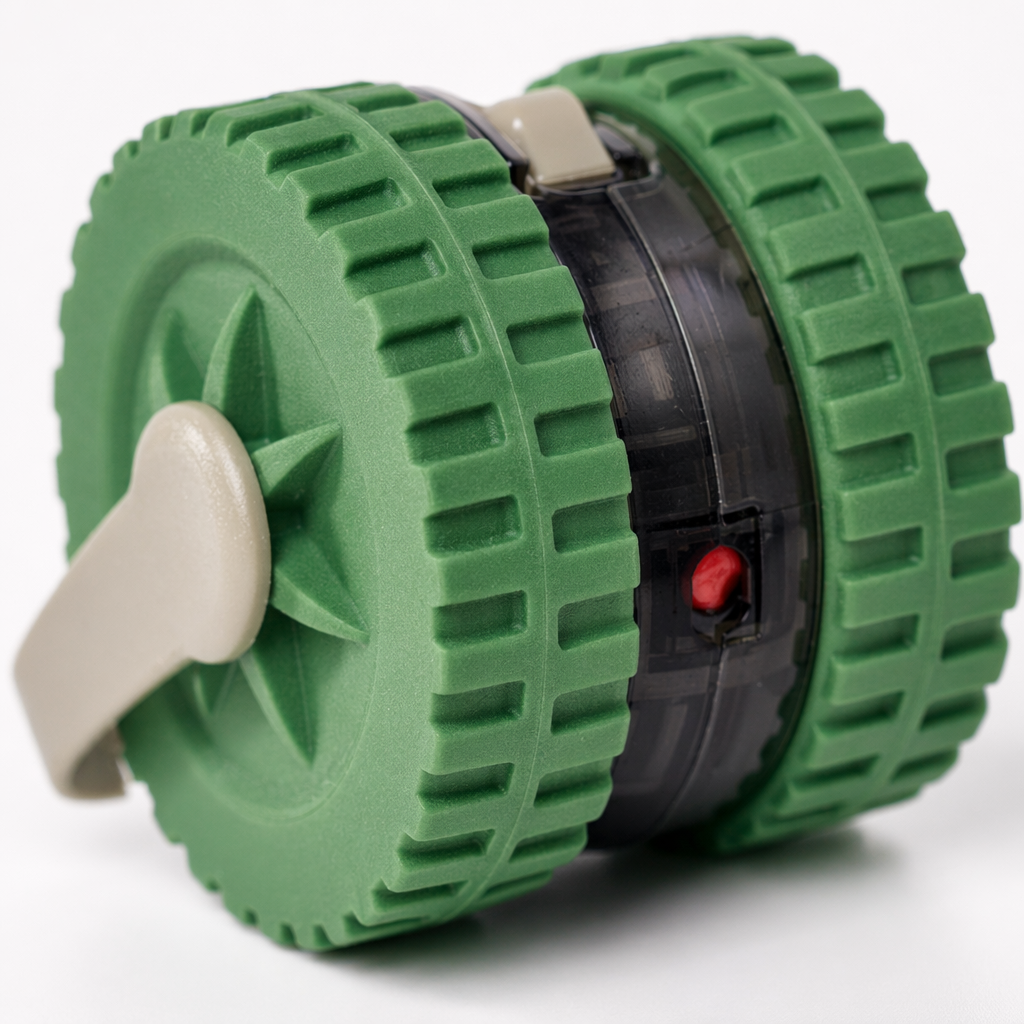 Green cat toy roller cartoon cat pet interactive toy Application Scenario