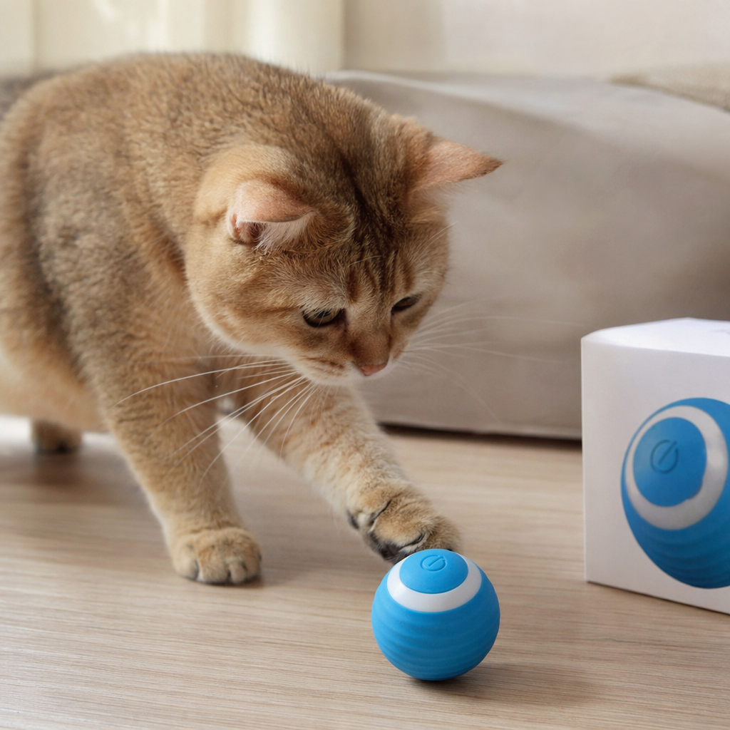 The thickened version of the Rolling Ball pet toy for cats is also suitable for dogs details Picture