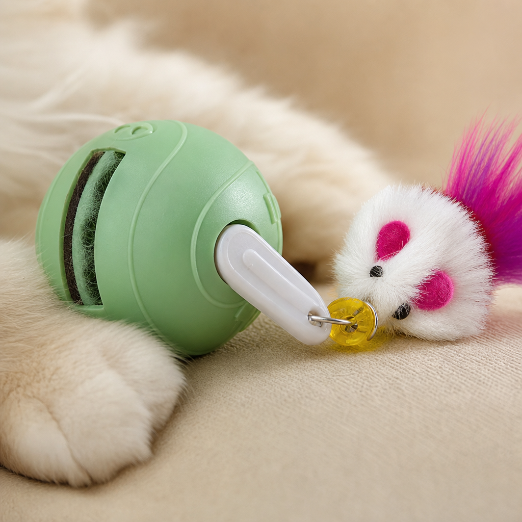 Cat and dog pet dodgeball toy box interactive educational laser ball Application Scenario
