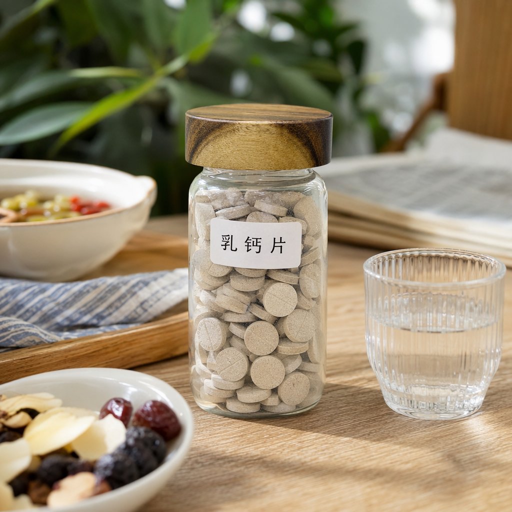 Transparent glass canned milk calcium tablets and calcium supplements are easily absorbed and suitable for both children and adults details Picture