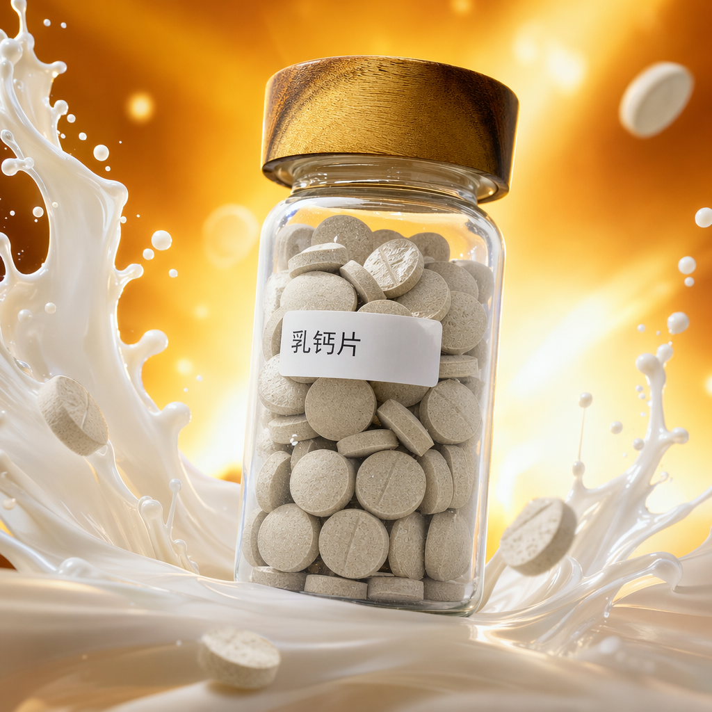Transparent glass canned milk calcium tablets and calcium supplements are easily absorbed and suitable for both children and adults Specification image